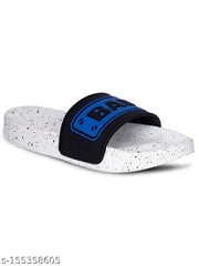 Men's Blue Synthetic Leather Daily Casual Slider