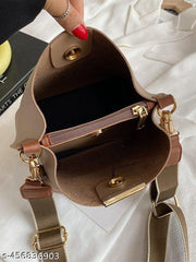 Luxury Designer Women's Crossbody and Shoulder Bags - Large Capacity PU-Leather Handbags Travel Bucket Bags for Ladies