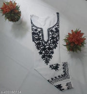 Elegant White Kurta with Black Embroidery | Embroidered kurta | Floral kurta | White cotton kurta |