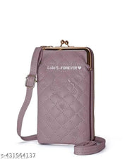 Mobile Sling Bag For Women Side Shoulder Small  Bag Phone Bag for Women Cell Phone Purse Wallet Kiss Lock Cute Shoulder Bag with Credit Card Slots