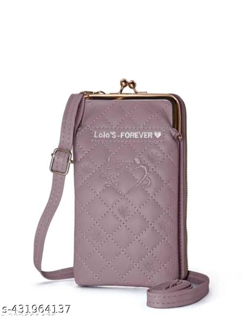 Mobile Sling Bag For Women Side Shoulder Small  Bag Phone Bag for Women Cell Phone Purse Wallet Kiss Lock Cute Shoulder Bag with Credit Card Slots