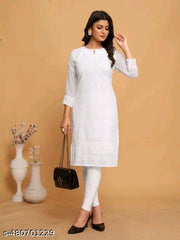 woman chikan kurti kurti