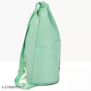 SRZ Samrukzone Multiuse Travel Folding Bag, Trendy Waterproof Stylish Backpack, Lightweight Polyester Drawstring Bag, College Bag, Girls-Women, Duffle Bag (Light Green- Pack of 1)