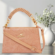 Fiago Women PU Leather Sling  Bag Styles Trending Designing for Women Classic Bag( BEIGE)