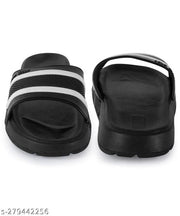 Men Flip Flop Slides Slippers Black)