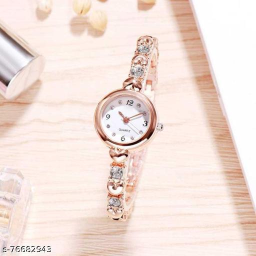 NEW DIMOND DIAL MAGNET STRAP WITH ROSEGOLD TWO BRACLERT COMBO SET FOR WOMEN Analog Watch - For Girls