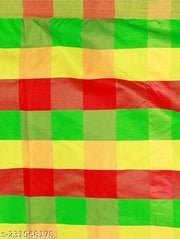 UPADA SILK SAREE,Checkered Daily Wear Cotton Silk Saree