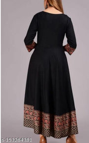 Rayon Anarkali Kurti for Women | Ethnic Print Kurti for Girls