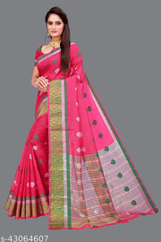 Bright and eye-catching checked pattern , Soft & Lightweight Fabric – Comfortable for long hours , Pallu with Tassels – Adds a stylish traditional touch, Traditional Weave Pattern – Perfect ethnic appeal , Easy to Drape – Suitable for all