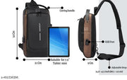 Anti Theft Backpack for Women, Sling Bag For Men Cross Body Backpack For Men Women, Anti-Theft Chest Bag With USB Charging Port, Waterproof Small Backpack for Outdoor Work Hiking  ( Pack of 1 )