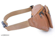 K London Real Leather Men Women Waist Bag Fanny Bag Travel Pouch Passport Holder (11700_Bbtan)(Tan)