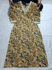 Women's Cotton Printed straight kurti