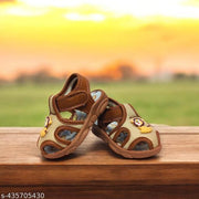 Coolz Kids Chu-Chu Sound Musical Sandals Coco-4 Brown for Baby Boys and Baby Girls 9-24 Months