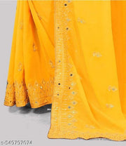 EMBROIDERY MIRROR SAREE