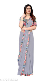 GEORGETTE SAREE WITH BEAUTIFUL LESS BORDER.