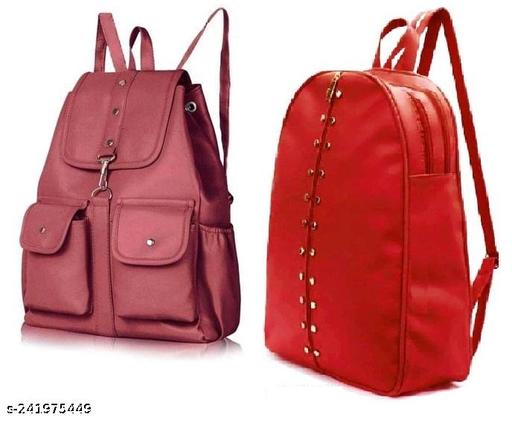Premium Stylish Solid Backpack for Women & Girls | Trendy College, School & Travel Bag | Spacious, Lightweight & Durable Daily-Use Backpack