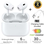 Airpod Pro, True Wireless Bluetooth Earphones with 5-6 Hours of Playtime, Trending Stylish TWS Bluetooth Wireless Bluetooth Headphones Earbuds, Compatible for all Smartphones (White)