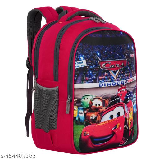 Myron 35L Car printed backpack 1st/2nd/3rd/4th & 5th Class Light Weight Beautiful for Boys & Girls Waterproof School Bag