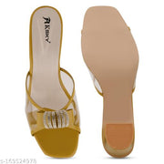 Women Yellow block Heel
