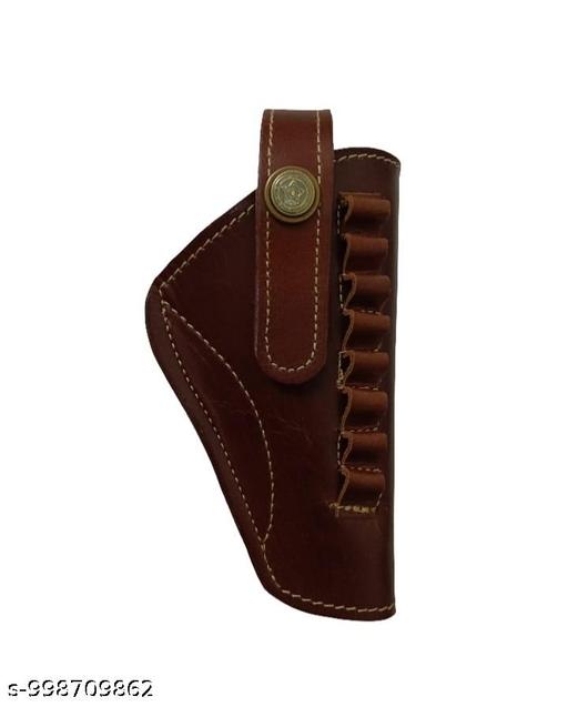 Leather Hostel Revolver Pistol Cover size 32 Bore (Brown)