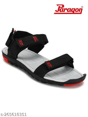 Paragon Blot Black & Red Sandals for Men