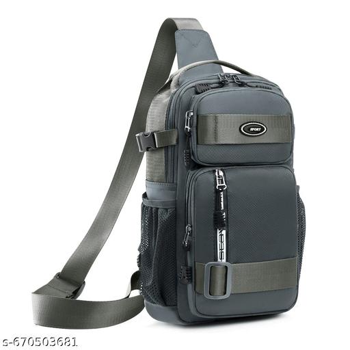 Sling Bag for Men Slim Lightweight Oxford Cloth Waterproof Side Bag with Multiple Pockets for Travel