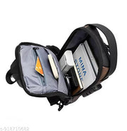 Water-Resistant Anti-Theft Sling Bag with USB Charging Port & TSA Lock – Carbon Black Tactical Crossbody
