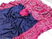 TRENDY NEW moss bandhani SAREE