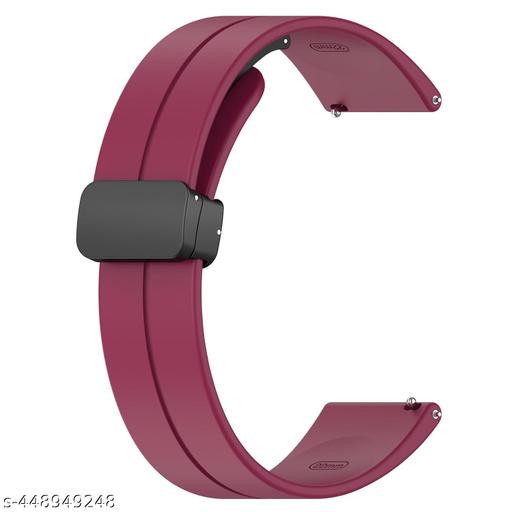 22MM SiliconeStrap with Folding Magnetic Lock Compatible with Watch 3 45mm/ Watch 46mm/Gear S3 Classic/Frontier Compatible All 22MM Watches(Only Strap)