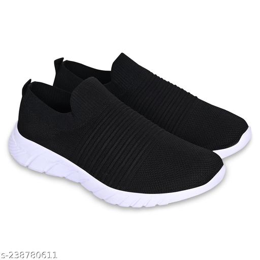 Sports Running, Walking & Gym with Casual Lace-Up Shoes for Men's & Boy's (Black)