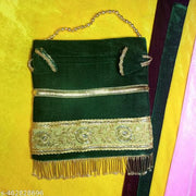 Green Lucknowi Potli Bag For Women & Girls