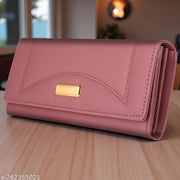 MR. RAAQ Creation Women's Peach Hand Clutch Wallet Purse With Phone Pockets and 4 Separate Card Slots