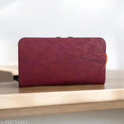 Trendy Classic Wallet For Women maroon