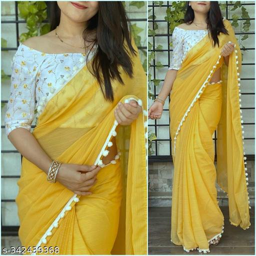 ETHNIC SUPER HIT ZOMETO SAREES WITH WORK SEQUENCE BLOUSE FOR WOMEN