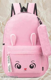 BUNNY Latest Trending Stylish Waterproof Lightweight Casual Simple College School Bag & Tuition Girls Backpack With Special BTS Print for BTS Lovers PACK OF 1PC