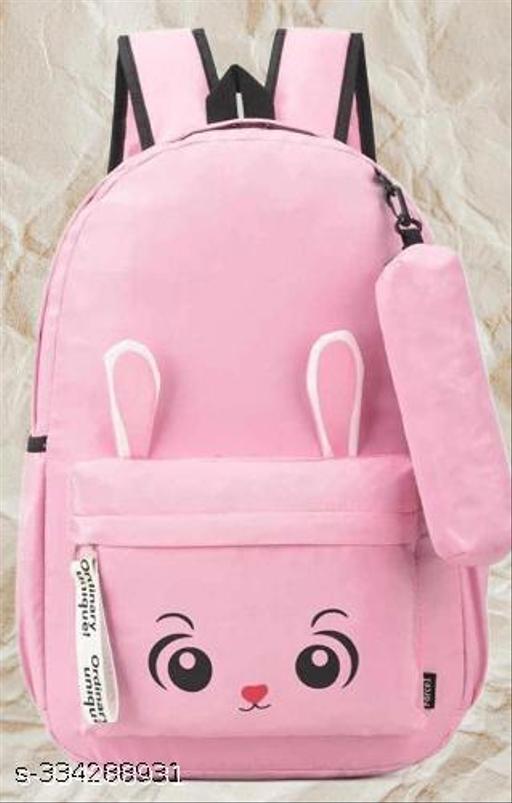 BUNNY Latest Trending Stylish Waterproof Lightweight Casual Simple College School Bag & Tuition Girls Backpack With Special BTS Print for BTS Lovers PACK OF 1PC