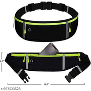 Running Belt with Waterproof Adjustable Elastic Strap, Sweatproof waistpacks with Large Capacity, Perfect for Running and Outdoor Activities, Black, One Size, Sports