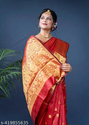 Lassitude Soft Banarasi Silk Saree With Lissome Blouse Piece