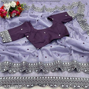 HEAVY NYLON EMBROIDERY SAREE