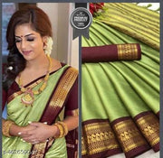 Clirva lichi banarsi silk saree