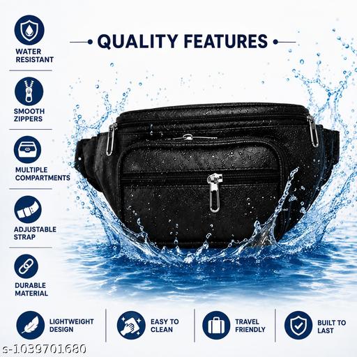 Latest Men Women Leather Waist Pack Travel Bags For MoneyY| Belt| Cards |Mobile| Documents| Kit| Books and Bills Dairy Pouch Cross Side Bag For Men Women .With Belt Stylish Small Luggage Accessories Bag I Waist Bags I Fanny pack.