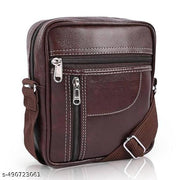UMDA Men’s Leather Crossbody Bag – Stylish Shoulder Messenger Bag with Multiple Zipper Pockets, Adjustable Strap & Durable Design