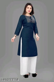 rayon kurti embroidered