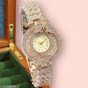 M3 Trader butterfly Watch With Diamond Cover Strap And Butterfly Design Case Watch For Women And Girls Vintage Collection