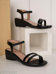 IKAGI Women's/Girls Stylish & Comfortable Wedge Fashion Heel Sandals for Women & Girls