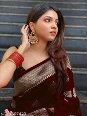 Signagraph Woven, Embellished Kanjivaram Pure Silk, Art Silk Saree