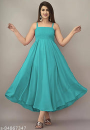 Kair Elastic Maxi Anarkali dress