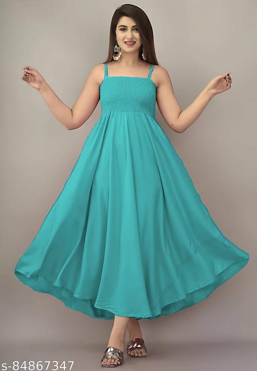 Kair Elastic Maxi Anarkali dress