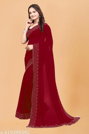 Diamond work Traditional Fancy Saree | Party Wear saree | Wedding saree | Georgette saree