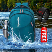 Stylish 35L Waterproof Laptop Backpack for Men & Women - Office, School, college, with free LED watch